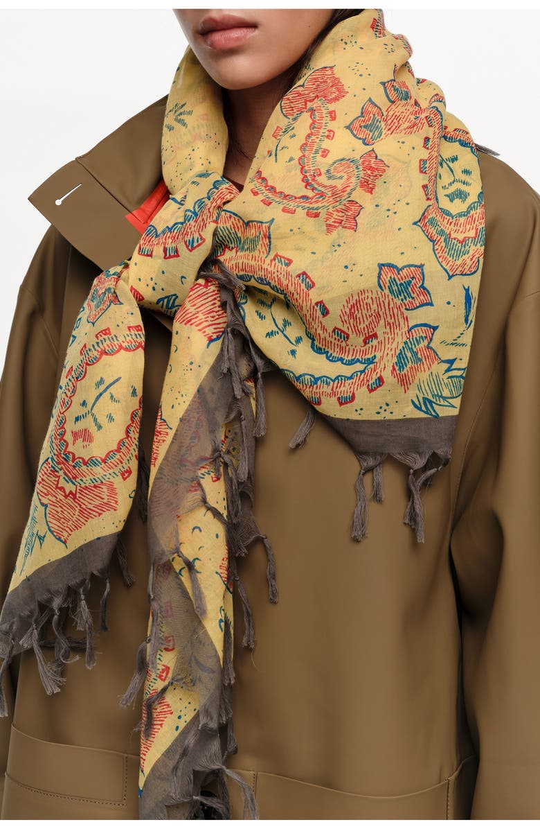 Bimba y Lola Paisley Shawl SS26, Alternate, color, Orange