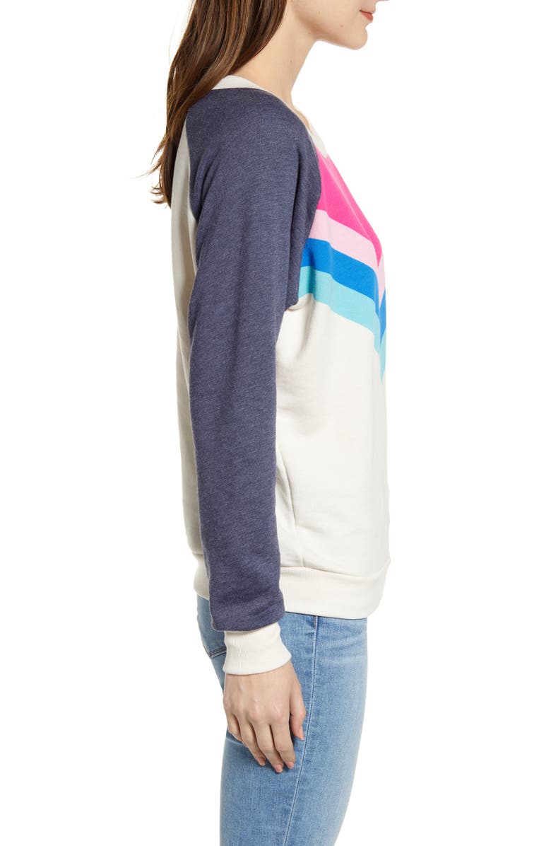 Wildfox Fiona Passion Chevron Pullover, Alternate, color, 