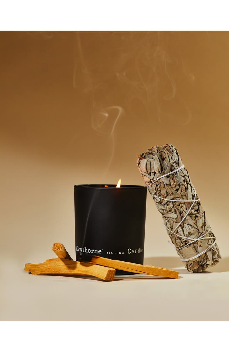 Hawthorne Dark & Cozy Palo Santo Candle, Alternate, color,