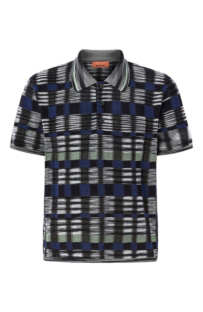 Missoni Cotton And Viscose Polo Shirt With Check Pattern, Alternate, color, 