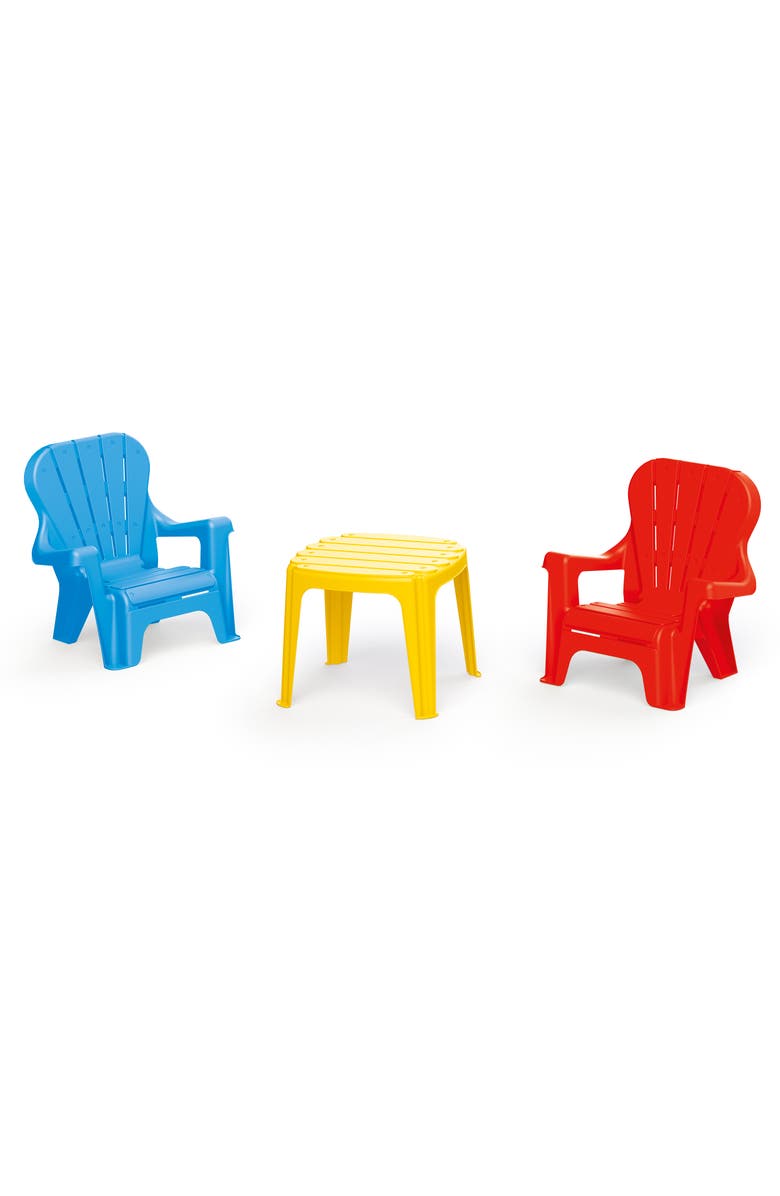 Dolu Childrens Plastic Table And Chairs Set, Main, color, Multicolored