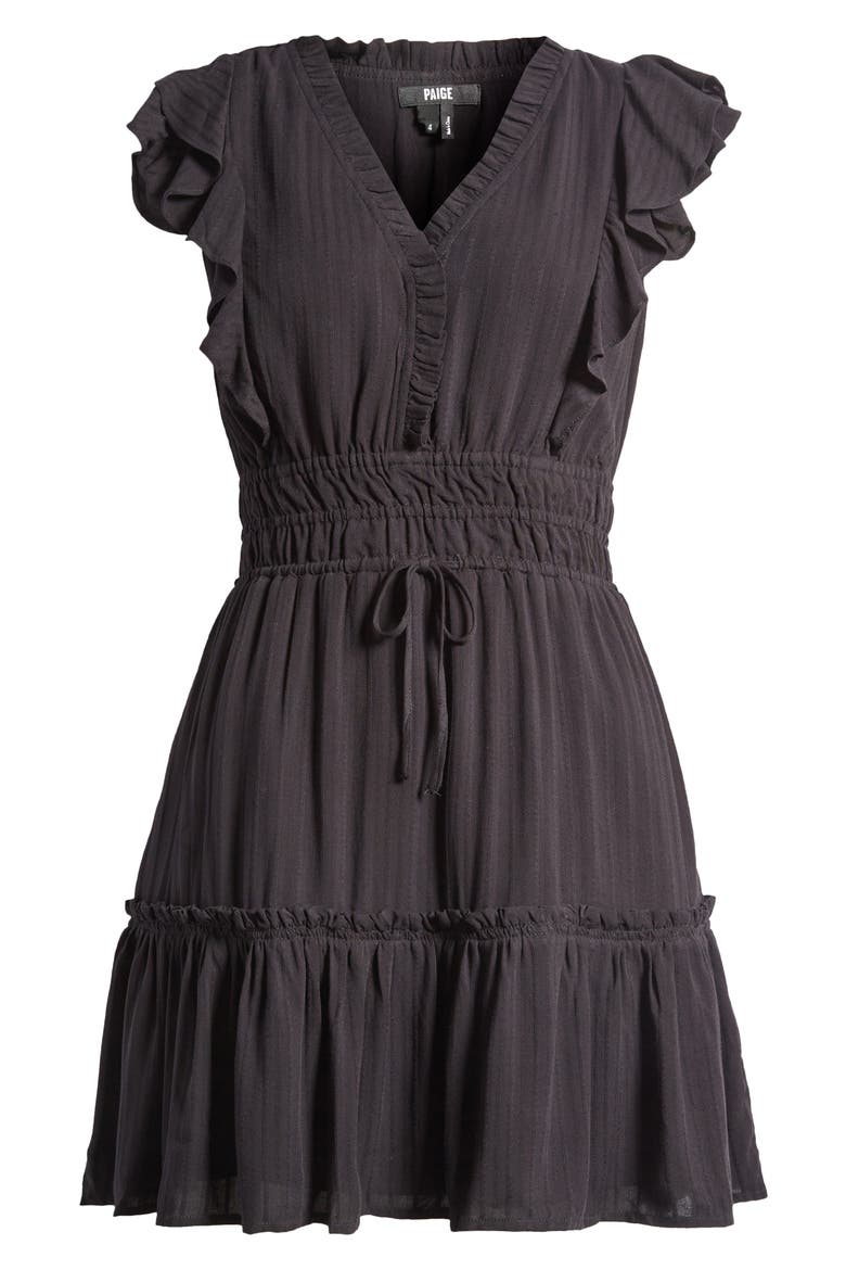 Muriel Ruffle Minidress, Alternate, color, BLACK
