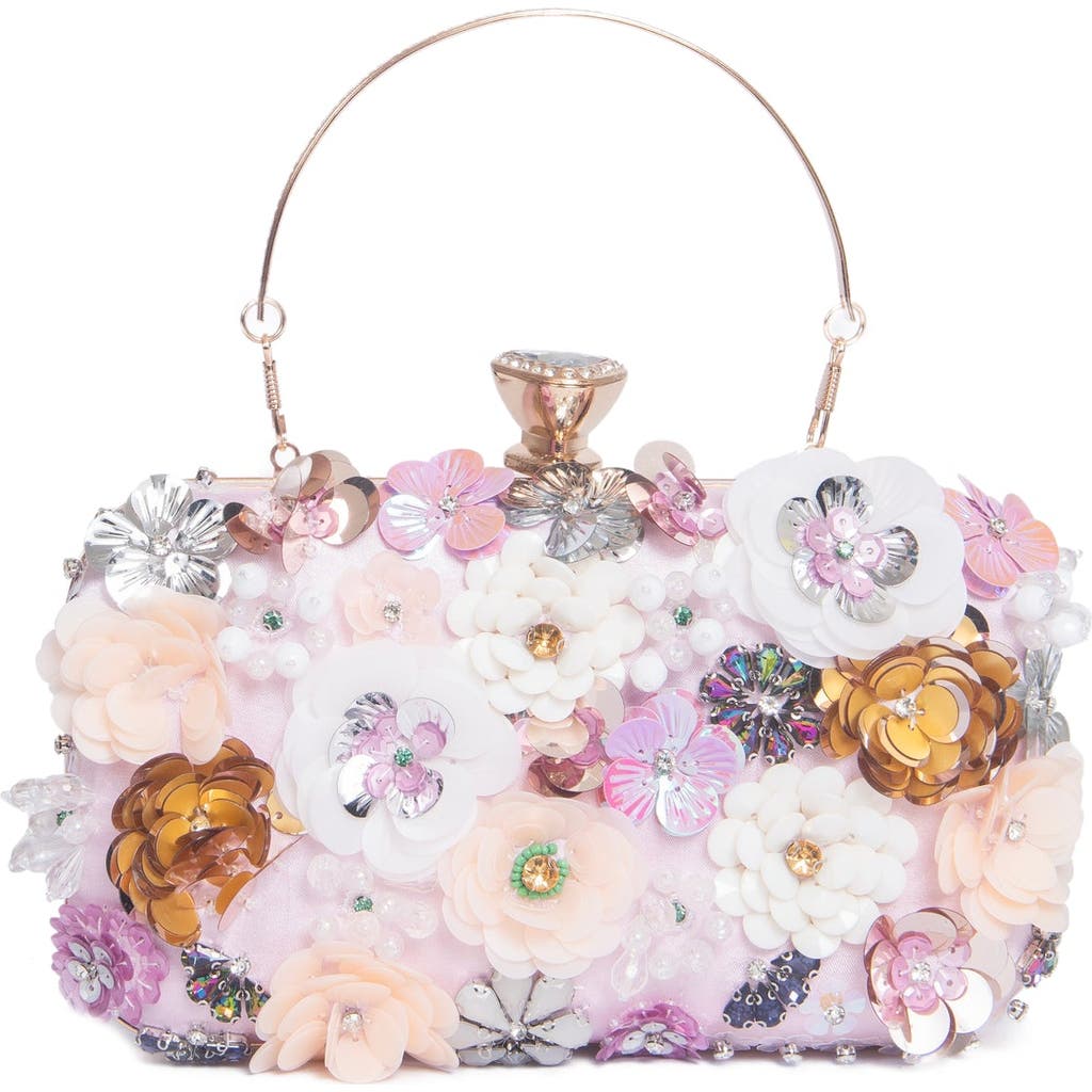 Lauren Lorraine Flower Clutch In Pink