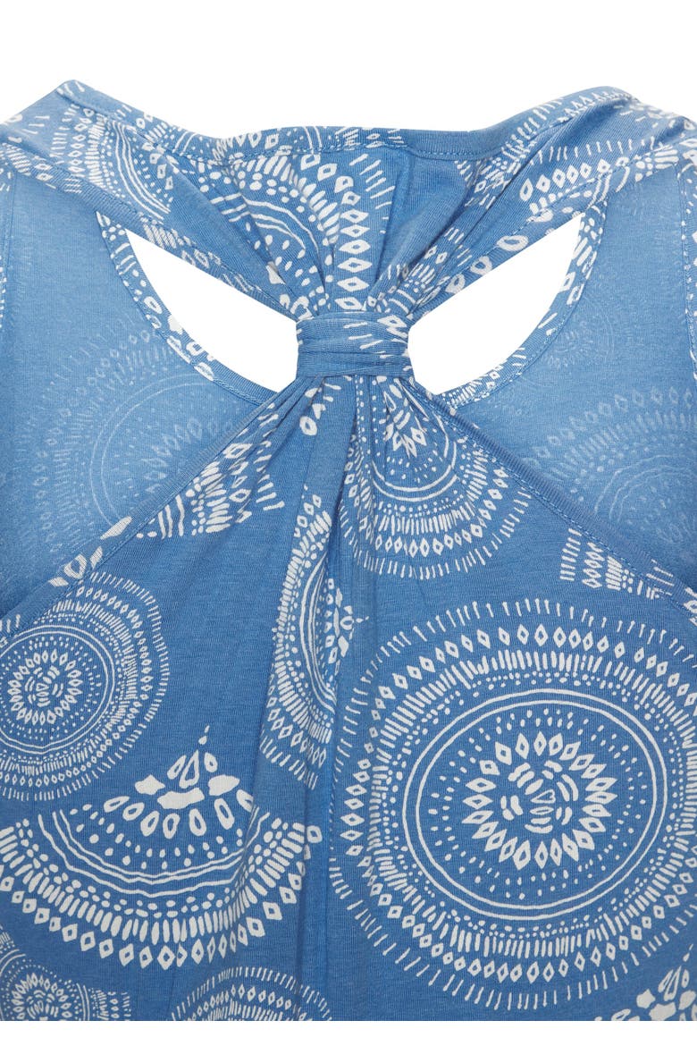 Racerback Print Dress, Alternate, color, Blue & White