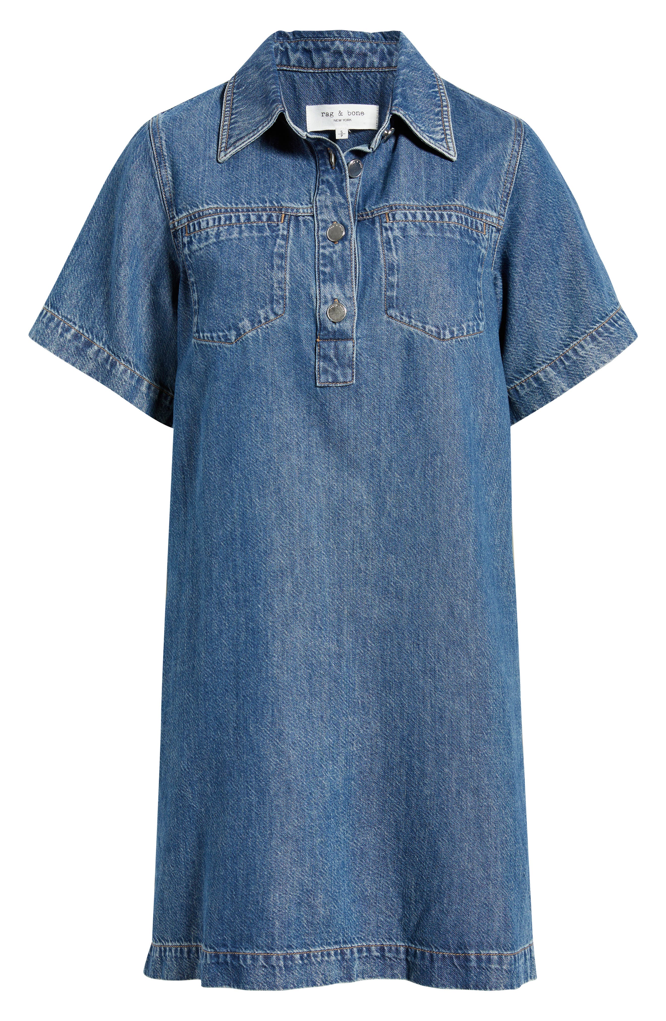 hailey denim mini dress Petal & Pup Hailey Denim Mini Dress