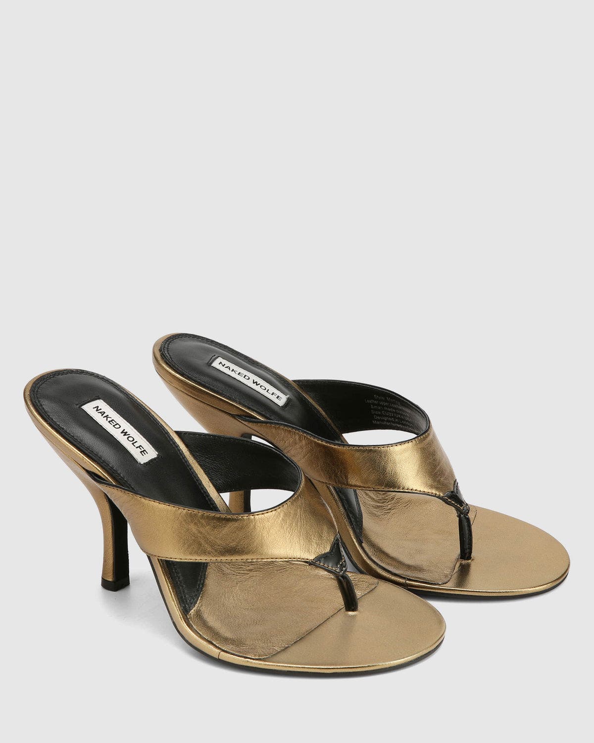 Naked Wolfe Martine Heels, Alternate, color, Bronze
