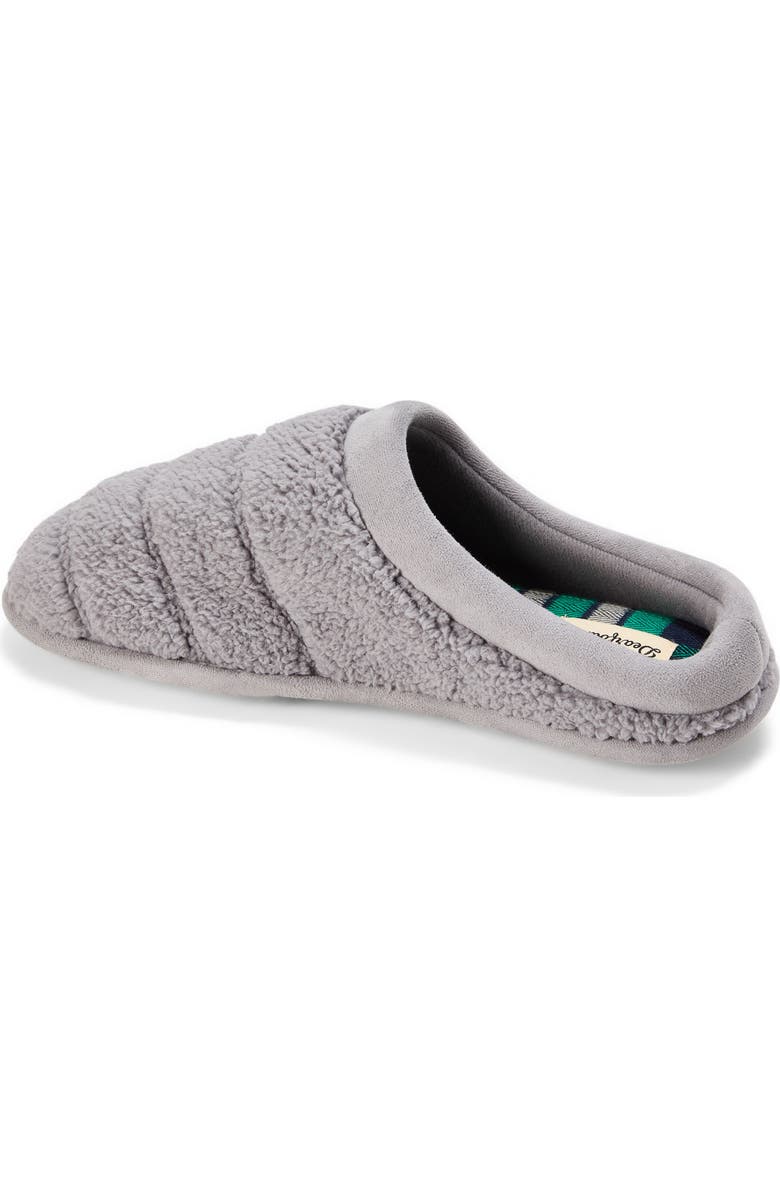 DEARFOAMS Asher Quilted Plaid Clog Slipper, Alternate, color, Medium Grey