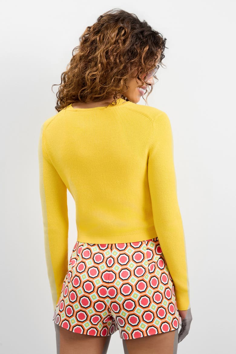 Transcontinental Knit Cardigan, Alternate, color, Lambretta Lemon