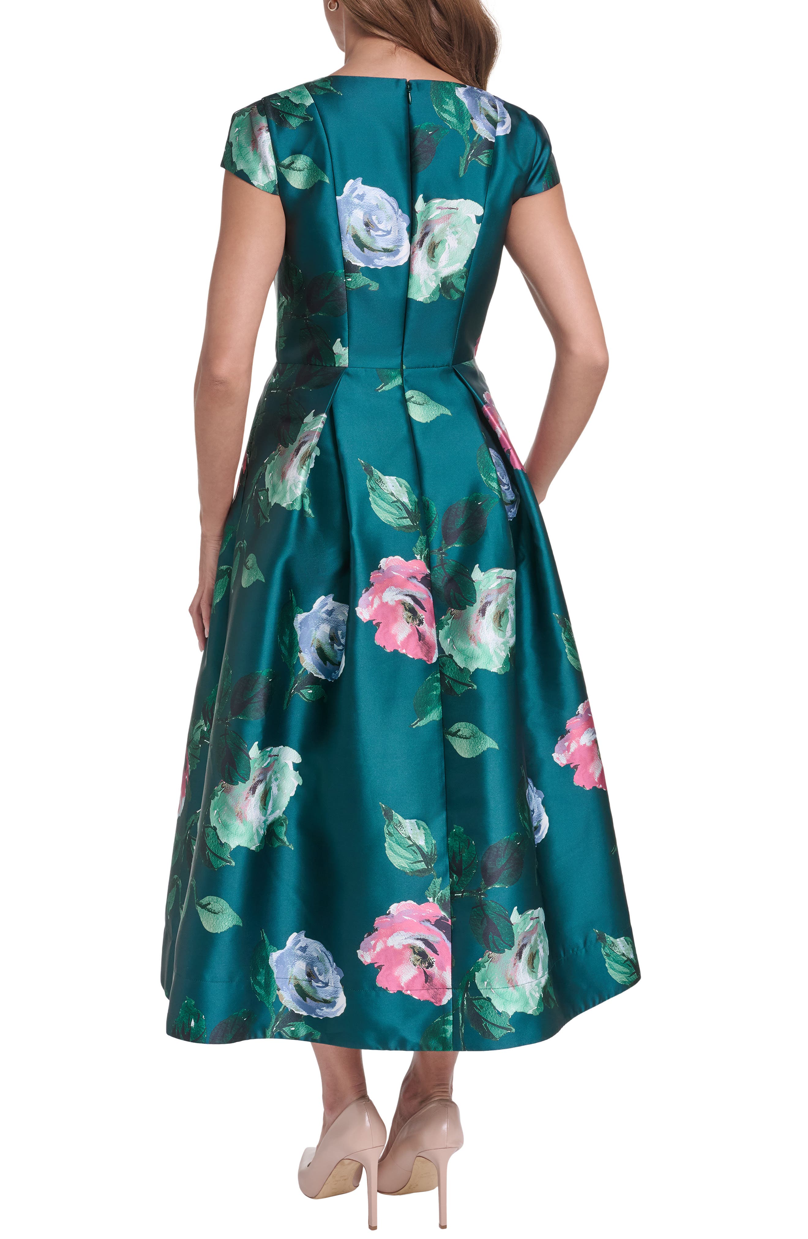 square neck satin midi dress Yellow Square Neck Ruffle Satin Midi Dress & Reviews - Yellow - Dresses