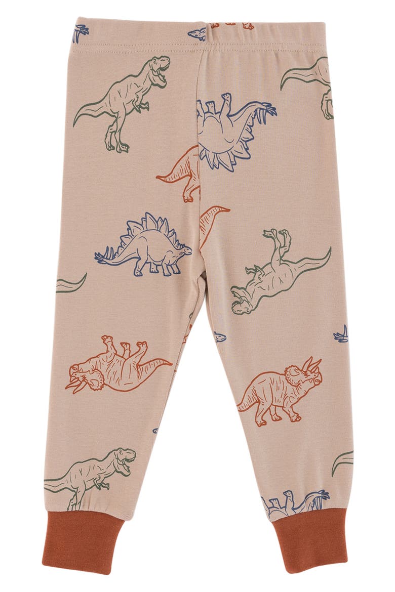 Kids' Dinosaur Two-Piece Pajama Set, Alternate, color, SAND