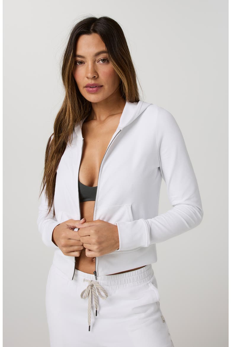 Halo Mini Full Zip Hoodie, Alternate, color, WHITE