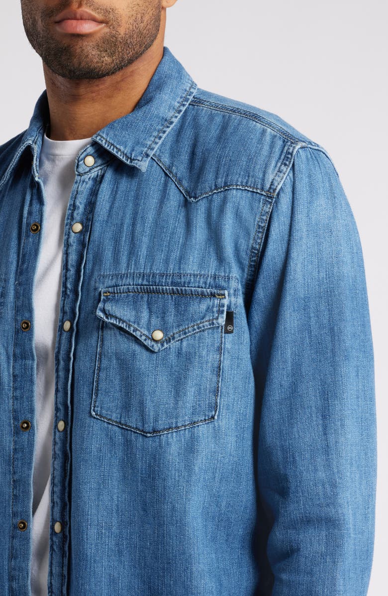 AG Aiden Western Denim Snap-Up Shirt, Alternate, color, 