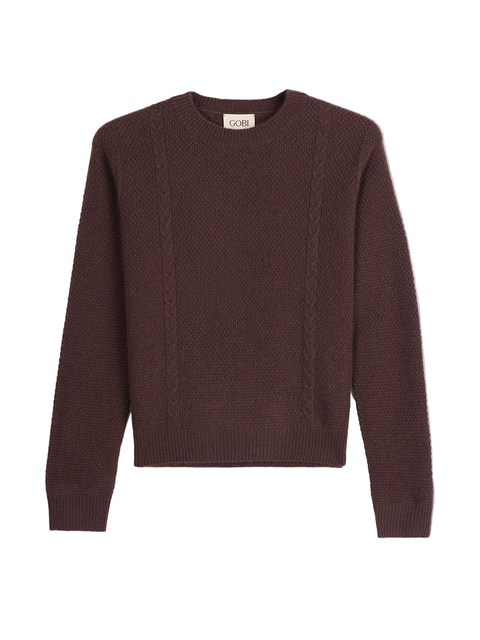 Cropped Crewneck Cashmere Sweater