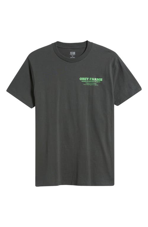Obey Obery Farms Graphic T-shirt In Blue