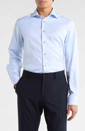 Eton Geometric Texture Twill Dress Shirt