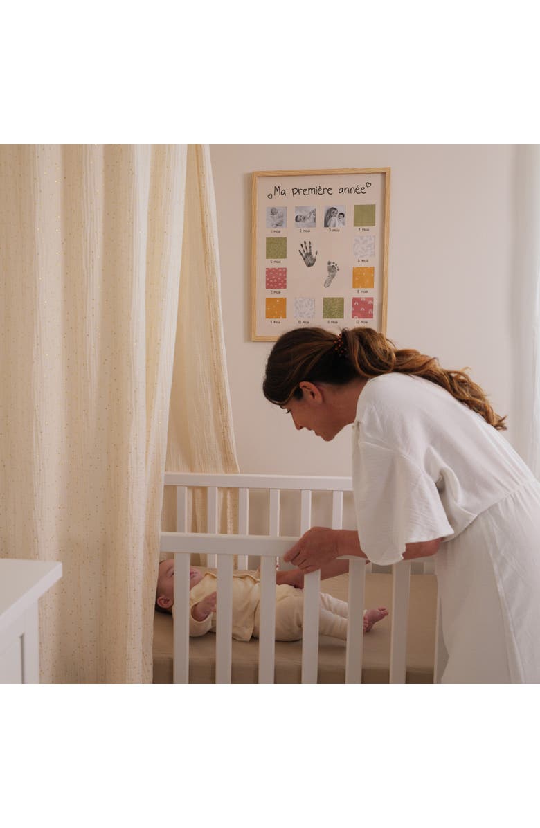 Petit Artichaut My First Year Memory Frame - Clean Touch Inkless Hand 
Footprint Keepsake Kit, Alternate, color, Beige