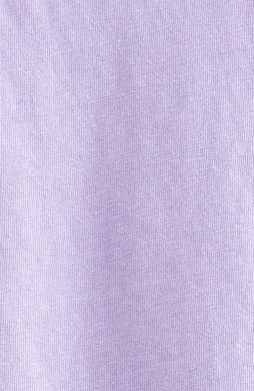 Nordstrom Kids' Ruffle Sleeve Cotton & Linen Top In Purple Bonnet