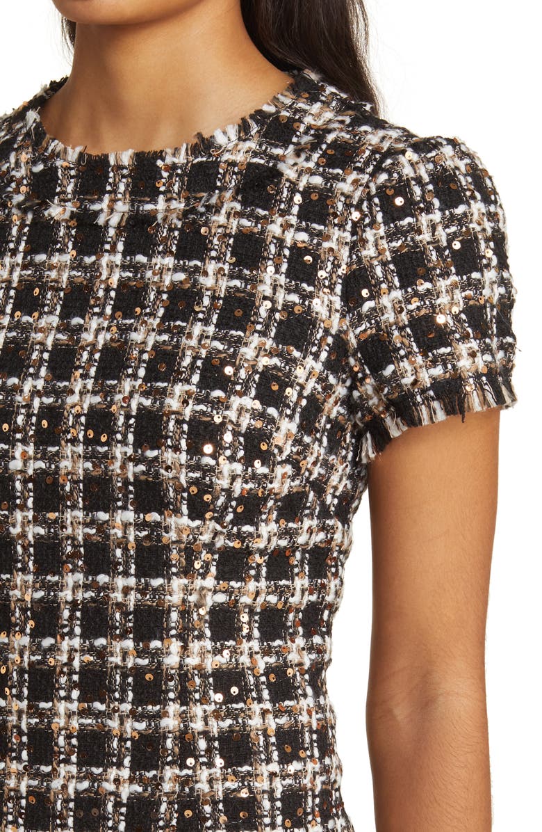 Eliza J Sequin Bouclé Dress, Alternate, color,