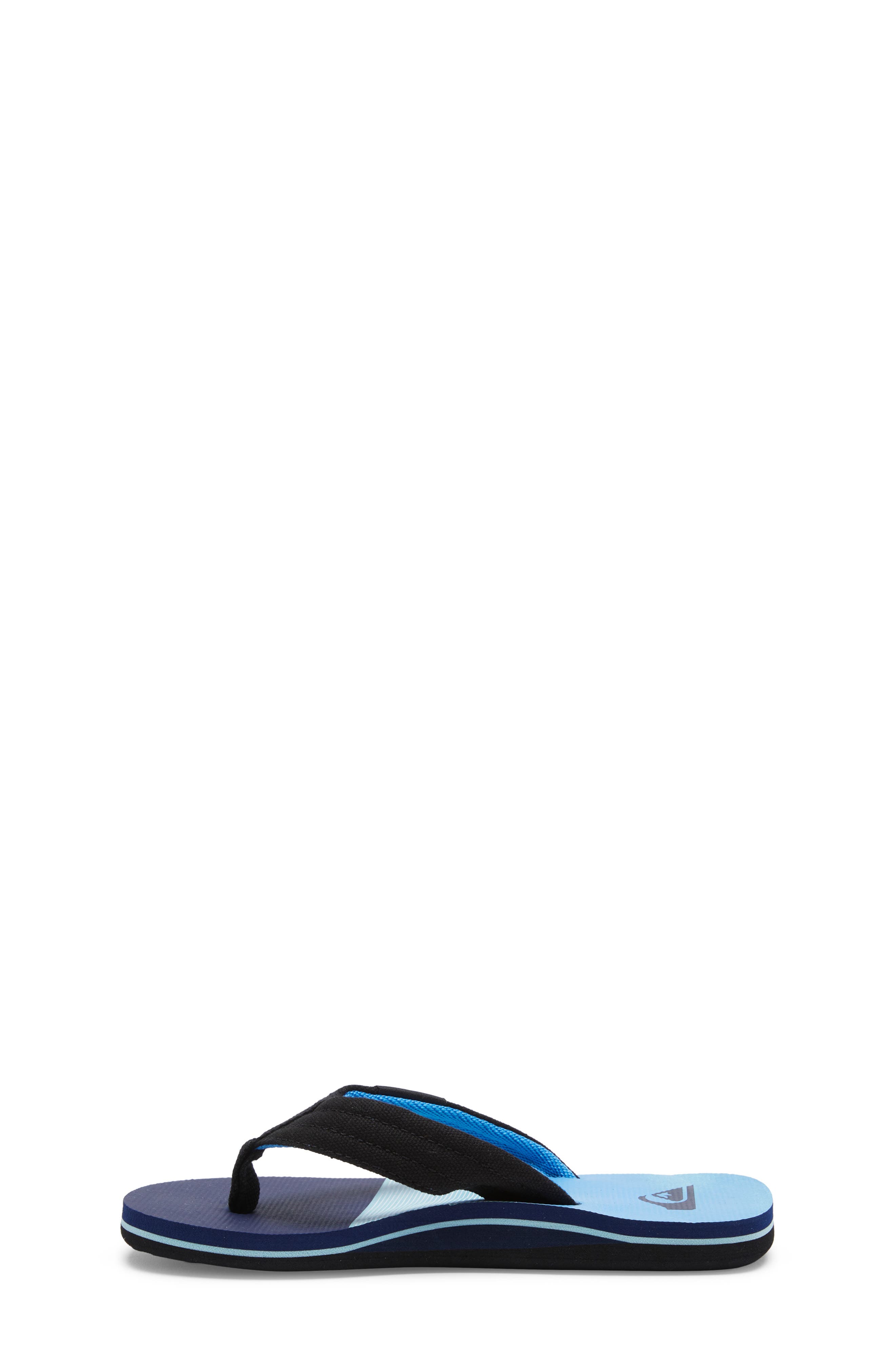 Quiksilver Kids' Molokai Layback II Flip Flop, Alternate, color, Black/ Blue/ Black