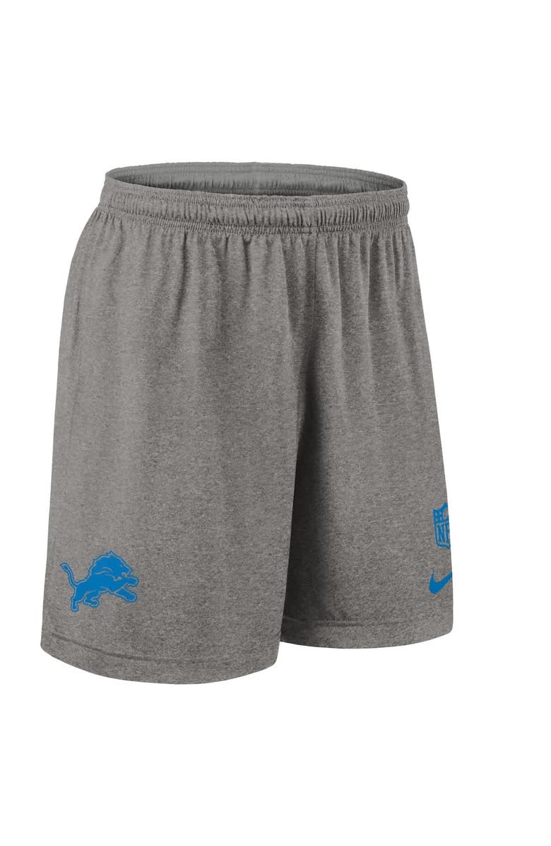 Nike Men's Nike Gray Detroit Lions Sideline Reversible Performance Shorts, Alternate, color, Gray