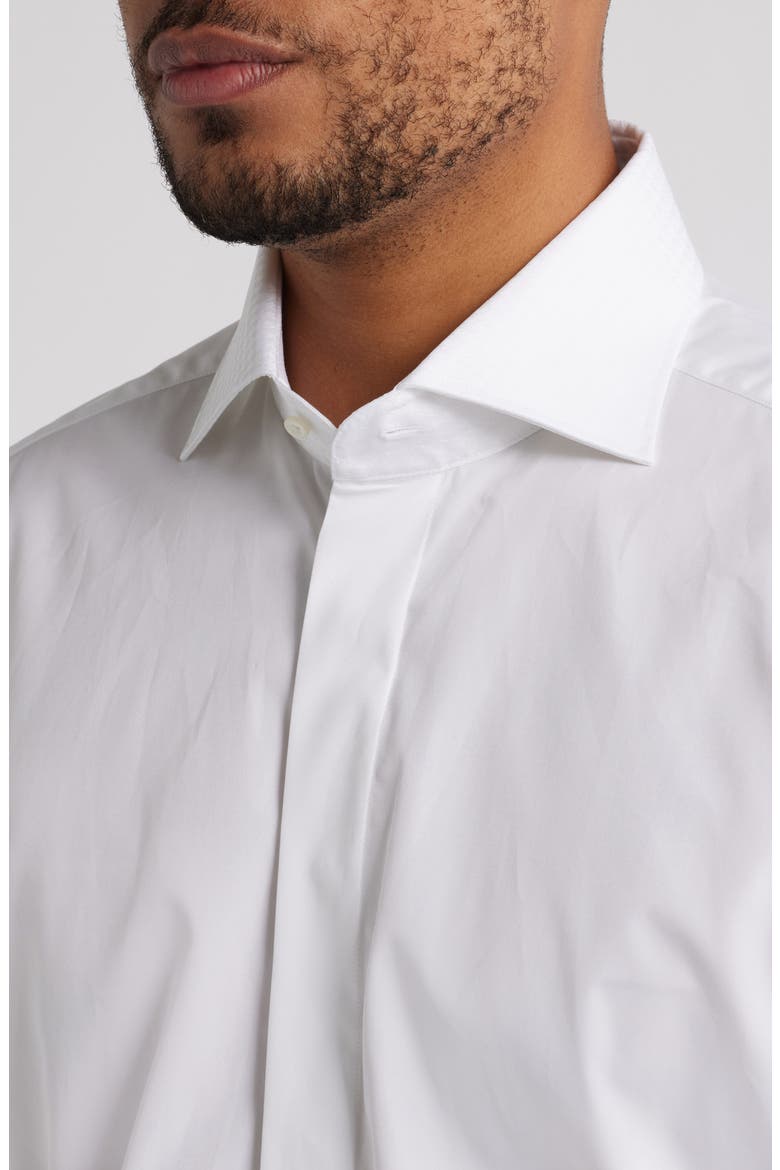 Modern Fit Cotton Poplin Dress Shirt, Alternate, color, WHITE