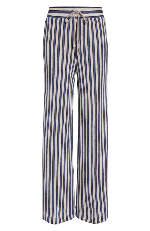 Zosia Stripe Cotton Drawstring Pants