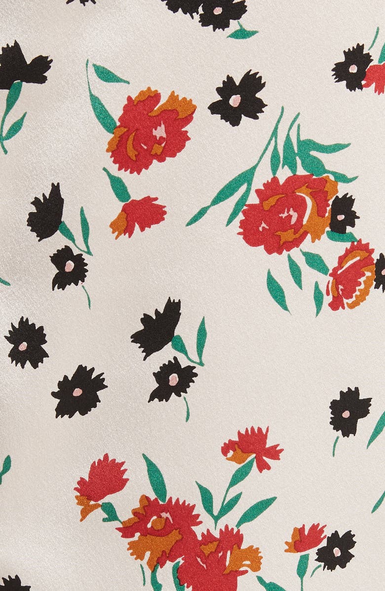 A.L.C. Ansie Floral Print Stretch Silk Top, Alternate, color,