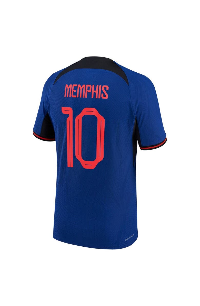 Nike Men's Nike Memphis Depay Blue Netherlands National Team 2022/23 Away Vapor Match Authentic Player Jersey, Alternate, color, 