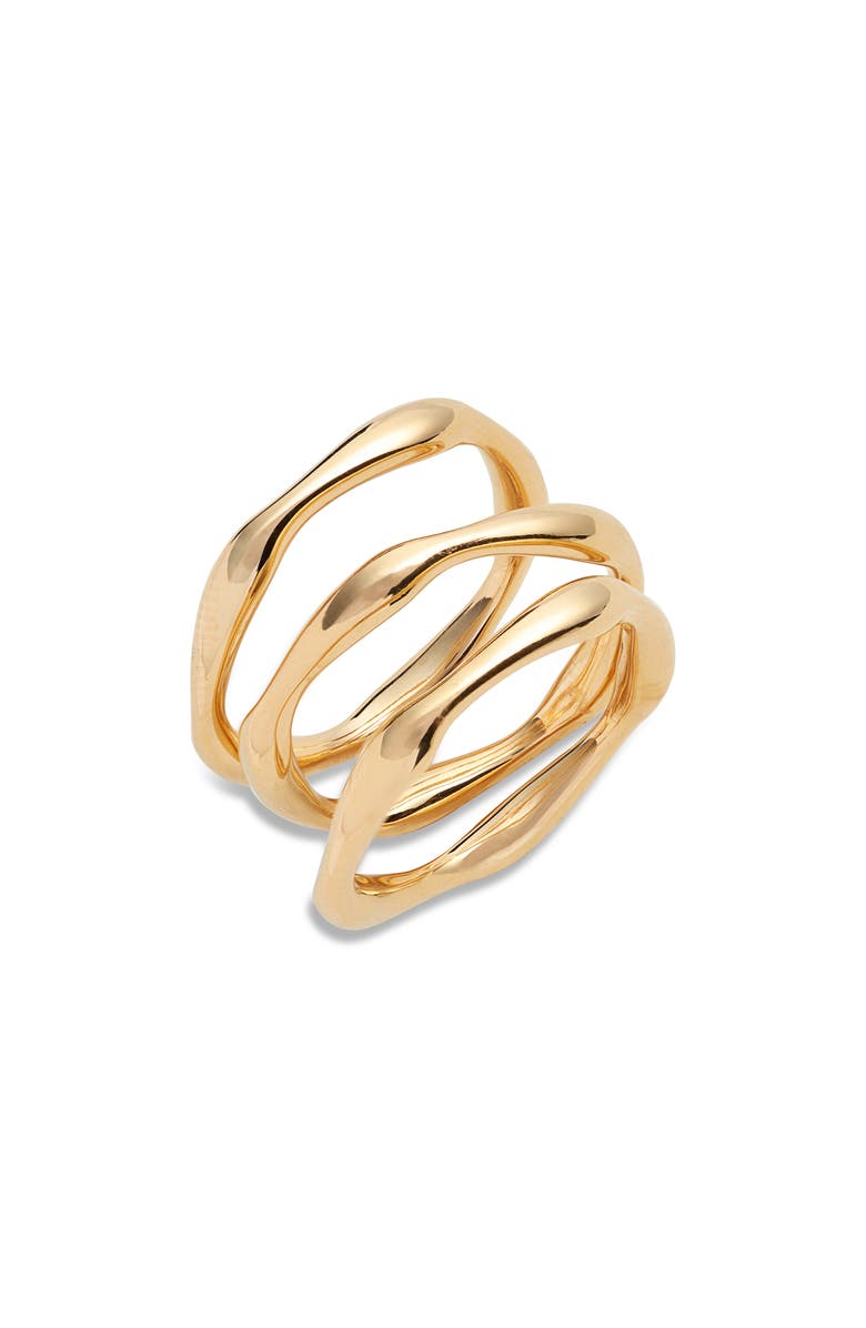 SOKO Moto Set of 3 Stacking Rings, Main, color, Gold