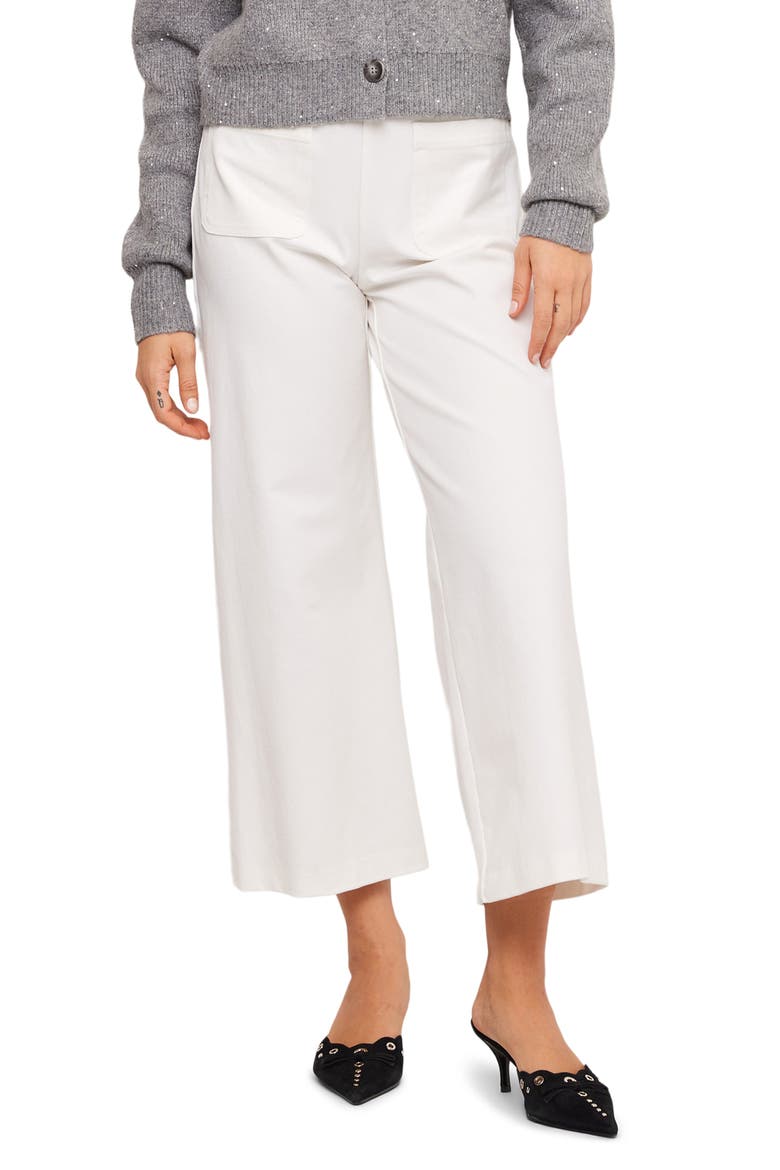 Libby Patch Pocket Crop Wide Leg Pants, Main, color, OFF WHITE