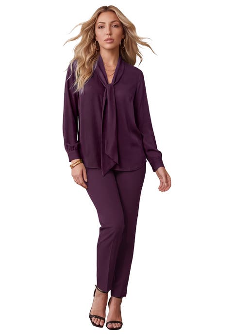 Long Sleeve Bow Blouse