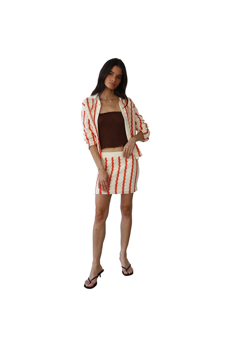 Sienna Crochet Button Down Top - Women's, Alternate, color, Poppy