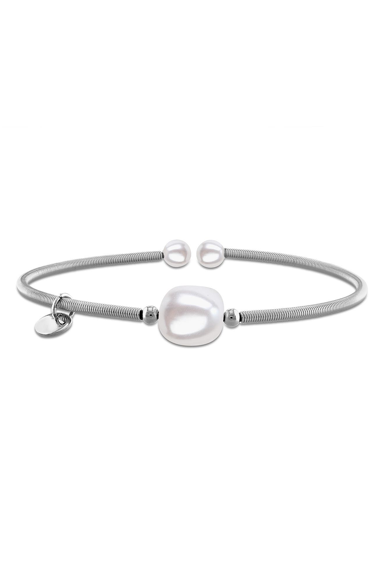 DELMAR Cultured Pearl Bangle Bracelet