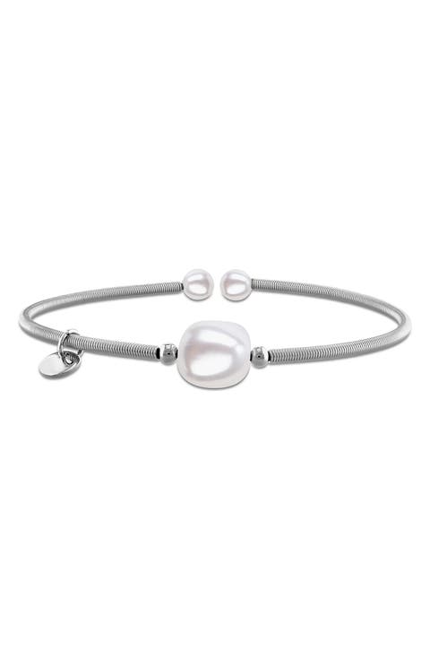 Cultured Pearl Bangle Bracelet