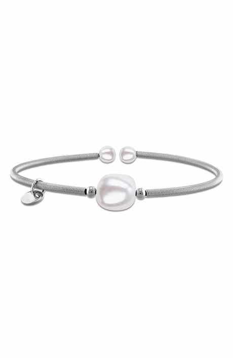 DELMAR Cultured Pearl Bangle Bracelet