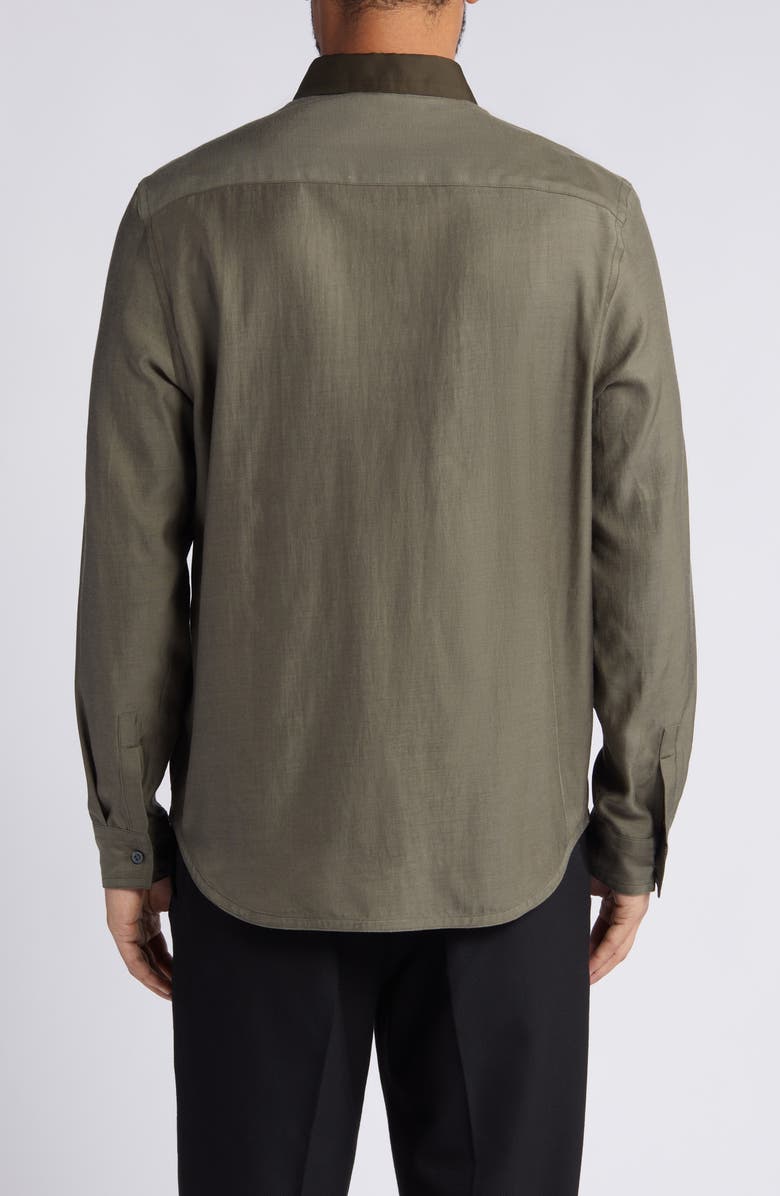 COS Relaxed Fit Colorblock Cotton Button-Up Shirt, Alternate, color,