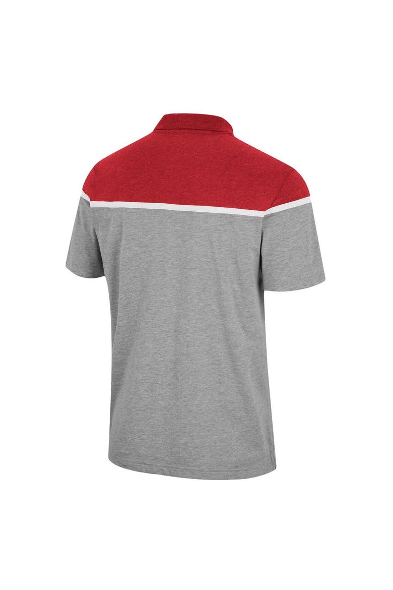 Men's Colosseum Heather Gray Stanford Cardinal Chamberlain Polo, Alternate, color, Heather Gray