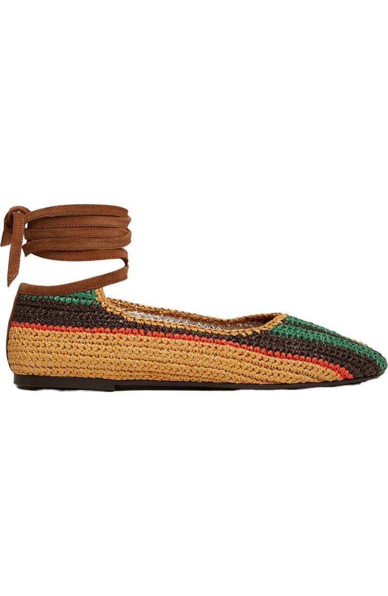 La DoubleJ Ballerina Flats Multicolor Chocolate, Main, color, Multicolor Chocolate