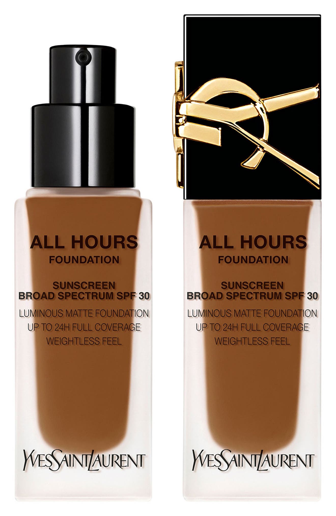 Yves Saint Laurent All Hours Luminous Matte Foundation 24H Wear SPF 30 with Hyaluronic Acid in Dw7 