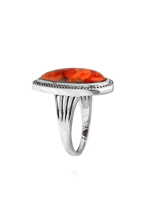 Ys Gems Orange Mohave Turquoise Ring In Orange