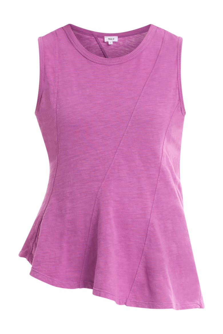 Asymmetric Seam Shell Top, Alternate, color, Deep Orchid