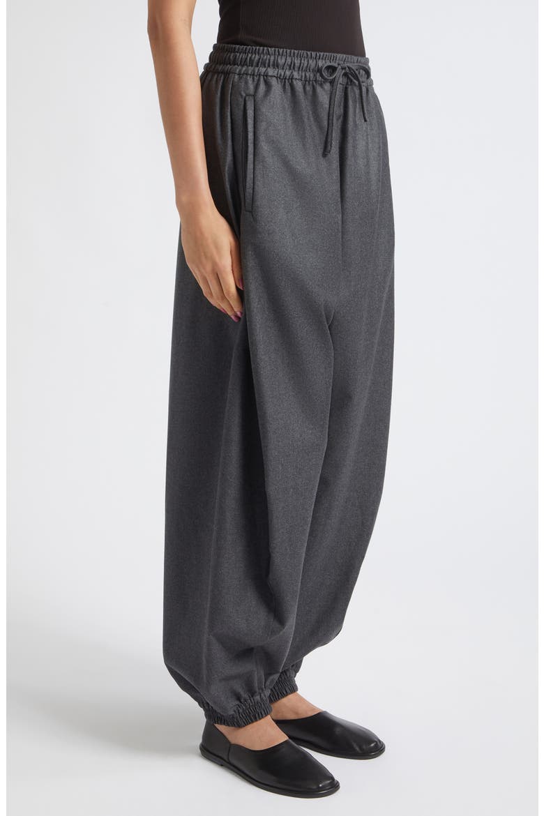 Virgin Wool Balloon Track Joggers, Alternate, color, DARK GREY MELANGE