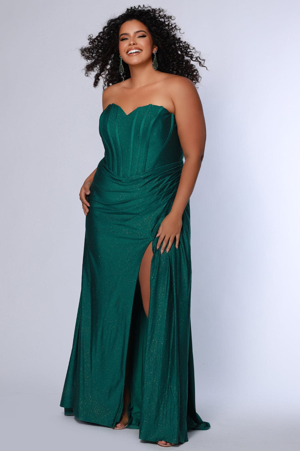 Strapless Corset Slim Fitted Plus Size Gown - image 4