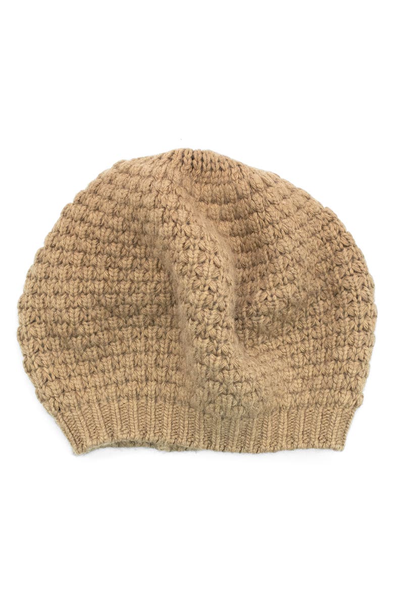 Portolano Popcorn Stitch Beret, Main, color, Asinello