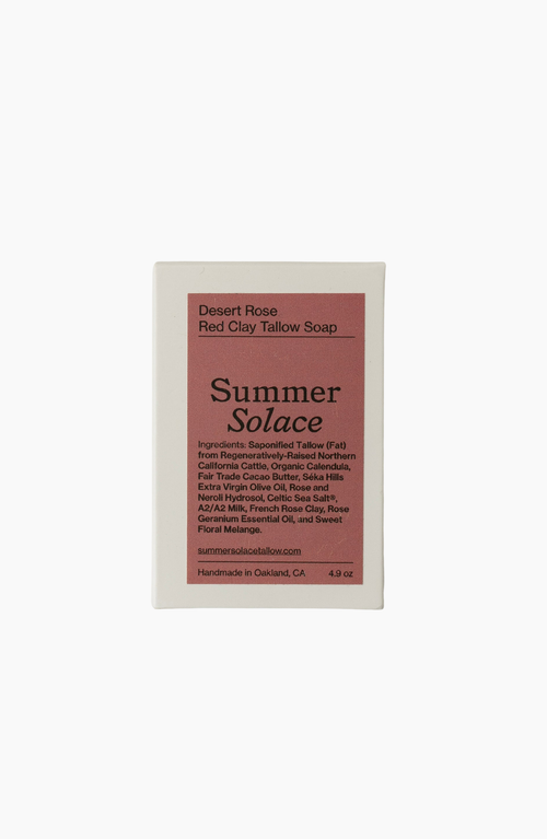 SUMMER SOLACE TALLOW SUMMER SOLACE TALLOW DESERT ROSE CLAY BAR SOAP REGENERATIVE TALLOW