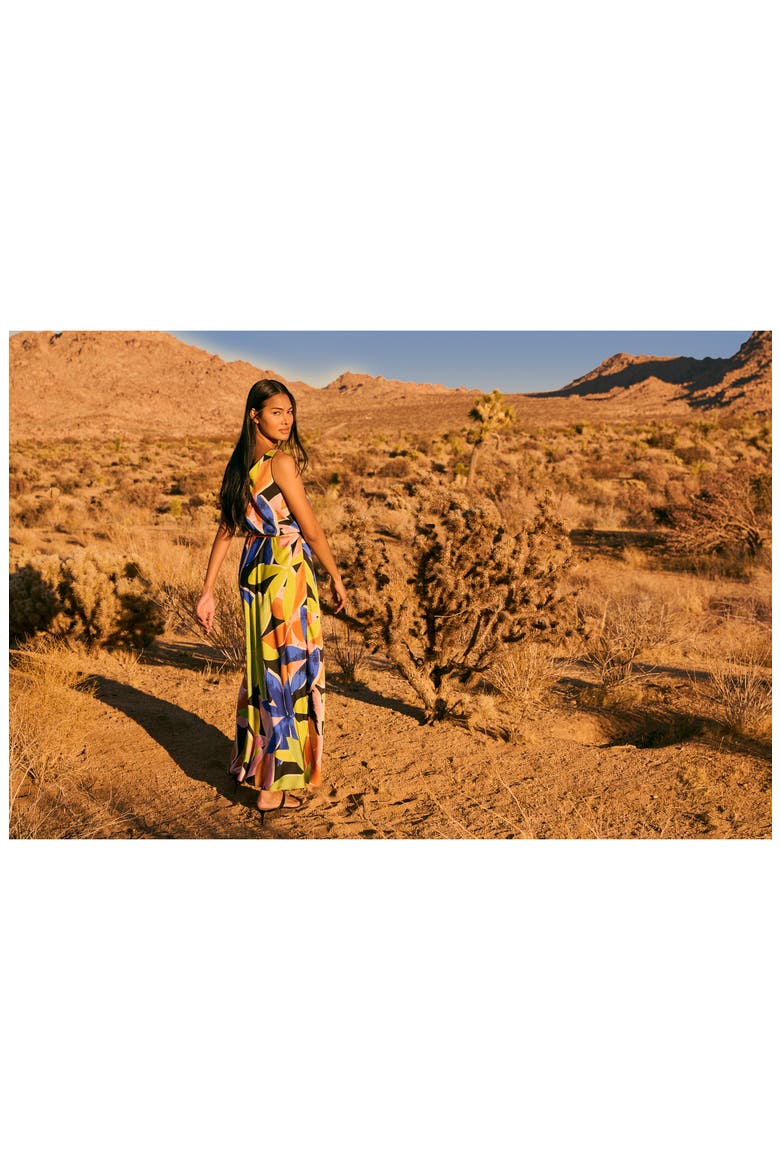 Bianca Mega Blooms Sleeveless Maxi Dress, Alternate, color, GREEN MULTI