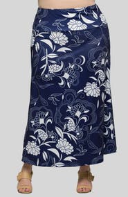 24seven Comfort Apparel Pull-On Maxi Skirt