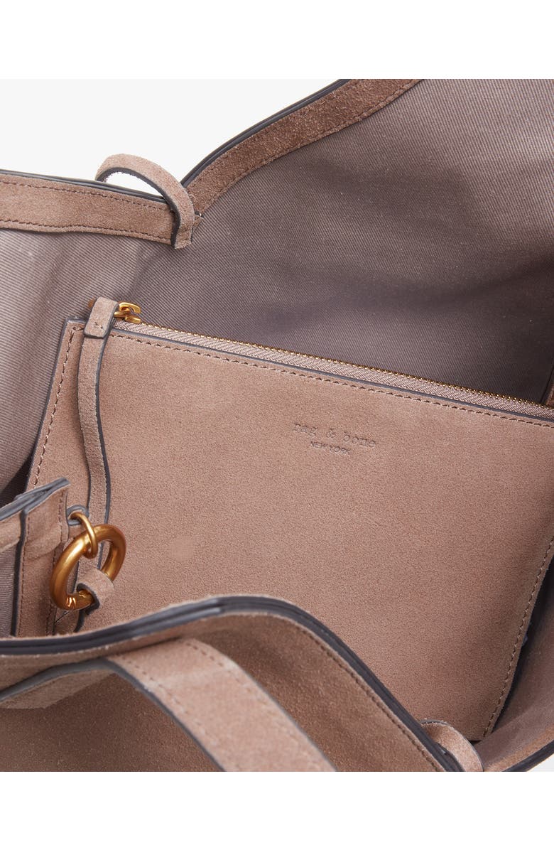 rag & bone Small Alix Carryall Suede Tote, Alternate, color, Cly