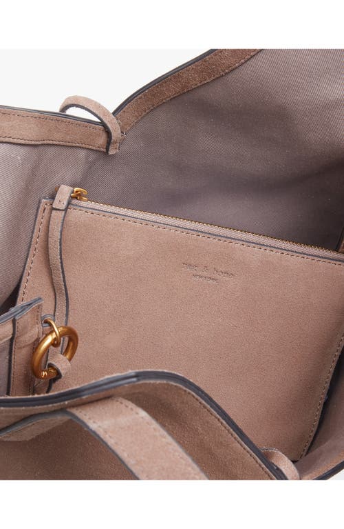 Rag & Bone Small Alix Carryall Suede Tote In Burgundy