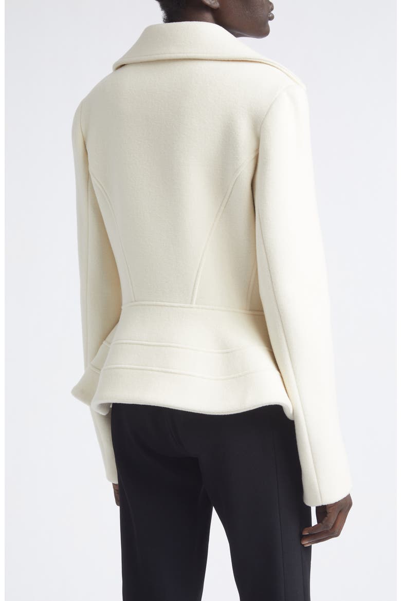 Romane Compact Melton Wool Jacket, Alternate, color, IVORY